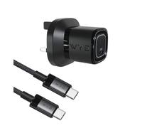 WYE 25W USB-C Fast Charger Plug with 1m 240W Type-C Cable, Compact PD Travel Adapter & Power Charger for iPhone 15, Samsung, Google Pixel & USB-C Devices - Black