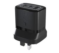 WYE 67W GaN Wall Charger 3-Port Type-C PD Fast Charging Plug Block, Compact Multi-Adapter Laptop Wall Charger Power Delivery Network for MacBook, iPhone 15, iPad, Samsung, Android - Black