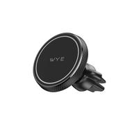 WYE In-Car Magnetic Air Vent Holder, 360° Rotatable, MagCharge Compatible With MagSafe, Screw-Locked Vent Mount, Carbon Fiber Finish, Fits Devices Up to 6.8 Inches, Includes Ring Plate, (Black)