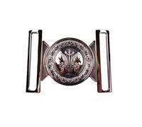 Wyedean Stores The Royal Welsh (R WELSH) Waist Belt Buckle/Locket - Silver