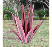 WYEIAHS Metal Agave Plants,Tequila Rustic Sculpture Large Tequila Rustic Sculpture,Metal Agave Plant Yard Art Tequila Rustic Garden Sculpture Statue Art Decoration (Pink)
