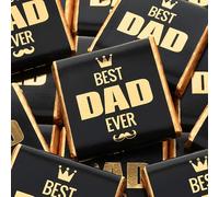 Wyeland Confectionery Best Dad Ever Milk Chocolate Neapolitans Black and Gold - Father's Day Chocolate - 25 Chocolates