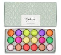 Wyeland Confectionery Chocolate Fondant Creams, 18-Piece Assorted Dark Chocolate Gift Box, 9 Naturally Flavoured Centres, Vegan & Gluten Free, 150g