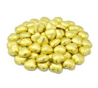Wyeland Confectionery Luxury Milk Chocolate Hearts - For Wedding Favours, Anniversary, and Mothers Day - 1kg / 160 Gold Hearts
