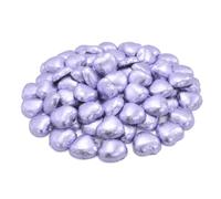 Wyeland Confectionery Luxury Milk Chocolate Hearts - For Wedding Favours, Anniversary, and Mothers Day - 30 Lilac Hearts