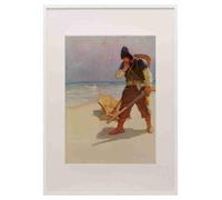 Wyeth Newell Robinson Crusoe 1920 Thunderstruck A3 A4 Framed Print Picture