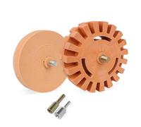 wyevee Eraser Wheel Kit, Quickly Erase Stubborn Decals & Stickers, Gentle on Surfaces, No Scratches Left Behind, Works with Any Drill, Includes 2 Rubber Wheels
