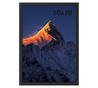wyewye 50x70 Picture Frame, 50x70cm Picture Frame, Picture Frames 50cmx70cm, with Plexiglass and Mount, Picture Frames for Only Wall Mount, Solid Wood, Black