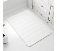 wyewye Memory Foam Bath Mat 60x90 cm White - Ultra-Soft, Non-Slip, Super Absorbent Bathroom Rug