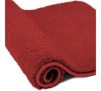 wyewye Microfibre Bath Mat, Door Mat, 2cm Super Thick Bath Rug, Super Absorbent Bathroom Rug 60x120 cm, Red