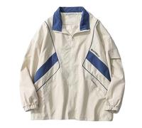 Wyeysyt Women Windbreaker Jacket Y2k Varsity Oversized Jacket | 80s 90sJacket, Vintage Sport Jacket, Zip Up Casual Jacket, Retro