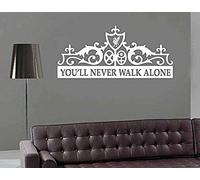 WYFCL You Ll Never Walk Alone Wall Sticker Home Decoration Art Wall Decal Living Room Bedroom Wall Decoration Mural Removable Vinyl Sticker 35 * 85 Cm