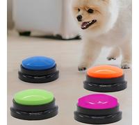 WYFCR 4PCS Dog Buttons Talk Training, 20 Second Record Playback Interactive Dog Toys, Communication and Training Dog Presents, Buttons Talk Training Multicolour,sound buttons