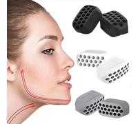 WYFCR 6 pcs Jaw Exerciser, Jawline exerciser chew, Jawline Exerciser, Color box packaging, Remove double chin and neck creases, Strengthening and Tightening for Men and Women (Black/Grey/White)