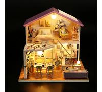 WYFCR DIY Doll House with Furniture and LED Light, Model kits for adults to build, different Scale Creative Mini Room Idea, wooden dolls house
