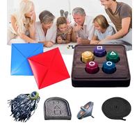WYFCR Gonggi Game Set,Mini Game Grasping Stone Five Stones with Base,Korean Traditional Gonggi Stones Jacks with Colorful Pebbles,Gonggi Stone Kit Family Hand Eye Coordination Training