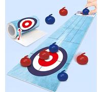 WYFCR Mini Tabletop Curling Game - Quick Easy to Set-Up, Portable, Compact Family Game for Travel, Home Party, Kids and Adults