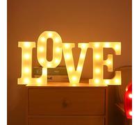 WYFCR wedding Sign Decorative LED Illuminated Letter Lights Marry Signs, Illuminated Marquee Sign, Neon Light Up Letters, Lighted Decor(LOVE)