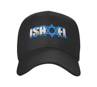 WYFDCL Baseball Cap Classic Israeli Pride Star of David Baseball Cap Men Women Custom Adjustable Unisex Israel Dad Hat Snapback Summer Hats Gift Black
