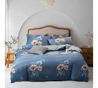 WYFKYMXX Waterproof Duvet Cover Washable and Reusable Breathable White Incontinence Duvet Protector Cover with Zipper Closure for Pets, Dog, Cat, Kids, Elder (Flowers,Double)