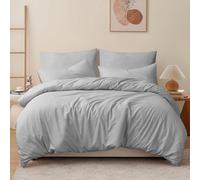 WYFKYMXX Waterproof Duvet Cover Washable and Reusable Breathable White Incontinence Duvet Protector Cover with Zipper Closure for Pets, Dog, Cat, Kids, Elder (Light Gray,Single)
