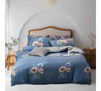 WYFKYMXX Waterproof Duvet Cover Washable and Reusable Breathable White Incontinence Duvet Protector Cover with Zipper Closure for Pets, Dog, Cat, Kids, Elder (Flowers,Single)