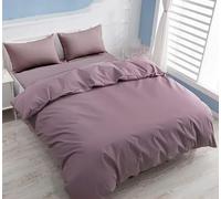 WYFKYMXX Waterproof Duvet Protector Single Size Washable Protector Cotton Soft & Breathable Zippered Incontinent Prevention Duvet for Woman,Elderly,Children,Pets. (Purple,Double)