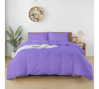 WYFKYMXX Waterproof Duvet Protector - Washable＆Reusable Cotton Breathable Duvet Cover Set Incontinence Bedding Quilt Cover with Zipper Closure for Pets, Dog, Cat, Kids, Elder (Purple,Single)