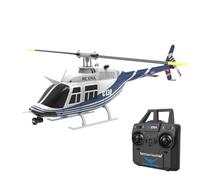 WYFTOY RC ERA C138 BELL 206 Helicopter 2.4G 6CH No Aileron Helicopter with Altitude Hold and Optical Flow Positioning 1/30 Scale (RTF Version/Blue & White)