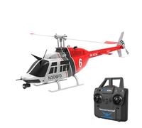 WYFTOY RC ERA C138 BELL 206 Helicopter 2.4G 6CH No Aileron Helicopter with Altitude Hold and Optical Flow Positioning 1/30 Scale (RTF Version/Red&Black&White)