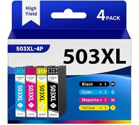 WYFYINK 503XL Ink Cartridges compatible with Epson 503 XL Ink Cartridges for Epson Expression Home XP-5200 XP-5205 Workforce WF-2960DWF WF-2965DWF (4 Pack)