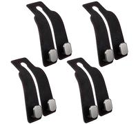 WYFZ 4 Pack Car Seat Back Storage Hook for Alfa Romeo Alfa 6 1979-1986, Leather Car Seat Headrest Double Hooks Accessories Item Organizers Essentials,Black