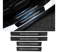 WYFZ 4-Pack Carbon Fiber Door Sill Protectors for Opel Mokka B/GS Line+/ Ultimate 2021 2022 2023 2024, Car Door Sill Protector Strips Automobile Accessories Threshold Protection
