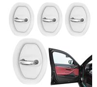 WYFZ 4Pcs Car Door Lock Cover Cap for Renault Clio 5 V 2020-2024 2025, Car Silicone Door Latch Protective Cover Anti and Vibration Dampening Quiet Closing,White