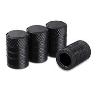 WYFZ 4Pcs Tire Valve Stem Caps for Chevy Chevrolet Traverse 7 Seater 2024-2025, Corrosion Resistant Coating Aluminum Tyre Caps Full Protection Against Dirt Dust & Leaks,Black