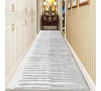WYFZT Long Narrow Hall Runner Rug, Runner Carpet for Hallway Non Slip Washable Contemporary Modern Grey Runner Door Mat with Rubber Backing Carpet, 60× 300cm 80× 200cm 80×300cm