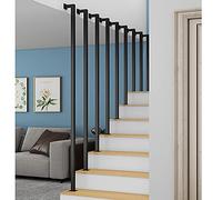 WYFZT Wrought Iron Handrail Balustrade Posts Stair Railing Fence Pole Handrail Transitional Handrail Parapet Rails fit for Level Surface and Steps, Corridor Safty Support Rod (Size : 55cm(21.7inch))