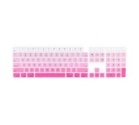 WYGCH Silicone Keyboard Cover for Magic Keyboard with Touch ID and Numeric Keypad Model A2520 2023 2022 Sudio and for iMac 24 inch M1 chip 2022 2021 Anti-Dust Keyboard Skin Protector (Pink)