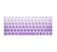 WYGCH Silicone Keyboard Cover Skin for Microsoft Surface Pro 7 2019/Surface Pro 6 2018/Surface Pro 5 2017 Keyboard,US Layout,Gradual Purple