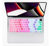 WYGCH Stylish Keyboard Cover Silicone Protective Skin Keyboard Protector for MacBook 2021 2022 2023 M1/M2/M3 Pro/Max Pro 14/16 A2442 A2485 A2779 A2780,M2 Air 13/15 A2681 A2941,Rainbow