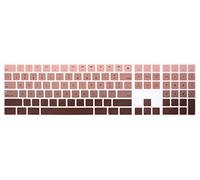 WYGCH Ultra Thin Silicone Full Size Wire Numeric Keyboard Cover Skin for Mac 2017 Magic Keyboard with Numeric Keypad MQ052LL/A A1843 US Layout,Ombre Brown