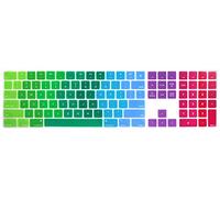 WYGCH Ultra Thin Silicone Full Size Wireless Numeric Keyboard Cover Skin for Mac 2017 Magic Keyboard with Numeric Keypad MQ052LL/A A1843 US Layout,Rainbow