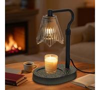 WYghyronic Candle Warmer Lamp with Adjustable Height - Flameless 4-Level Dimmable Wax Warmer, Timer Function & Stylish Design in Multiple Colors (black05)