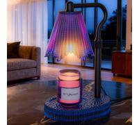 WYghyronic Candle Warmer Lamp with Adjustable Height - Flameless 4-Level Dimmable Wax Warmer, Timer Function & Stylish Design in Multiple Colors (Blue05)