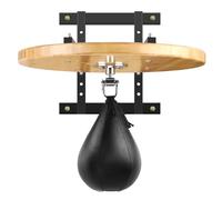 WYGVNR Speed Bag Platform Kit with Adjustable Speed Bag & Swivel for Boxing Training (Bamboo Wood, Black)