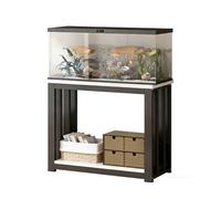 WYHBXD 10-20 Gallon Aquarium Stand, 500LBS Heavy Duty Metal Frame, 2-Tier Open Storage, Easy Assembly in 30 Mins, Black/White Optional, Budget-Friendly for Beginners(Black,40x30x70cm/16x12x28)