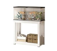 WYHBXD 10-20 Gallon Aquarium Stand, 500LBS Heavy Duty Metal Frame, 2-Tier Open Storage, Easy Assembly in 30 Mins, Black/White Optional, Budget-Friendly for Beginners(White,60x45x70cm/24x18x28)