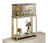 WYHBXD Aquarium Stand,Metal Frame Fish Tank, Double Turtle Reptile Terrariums, for Tanks and, Home & Office Use(Gold,60x40x70cm/24x16x27.5")