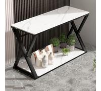 WYHBXD Fish Tank Stand Large Aquarium, Metal Heavy Duty 20 Gallon Turtle Shelf, Reptile with Sintered Stone Tabletop(White,120x40x71cm/47x16x28)