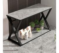 WYHBXD Fish Tank Stand Large Aquarium, Metal Heavy Duty 20 Gallon Turtle Shelf, Reptile with Sintered Stone Tabletop(Gray,120x50x71cm/47x20x28)